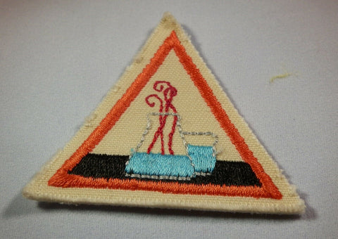 Science Magic, Retired Brownie Girl Scout Try-It Badge, Orange Border