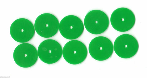10 Green Brownie Girl Scout Membership Star Pin Discs, Pre-Owned