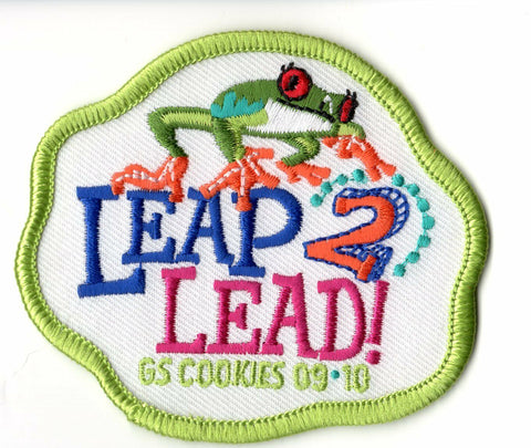 2009, Leap to Lead, Frog, Participation Patch, Girl Scout Cookie Sale Patch