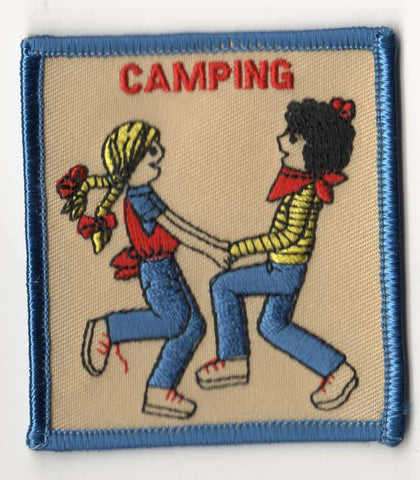 Camping, Girls Dancing and Playing, Fun Patch