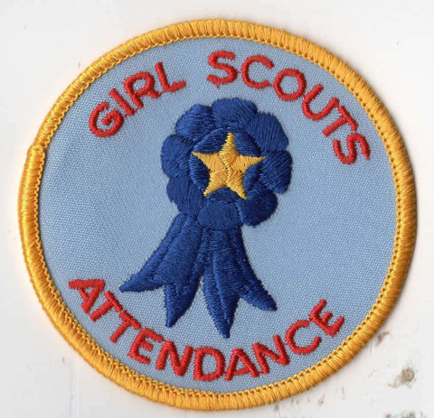 Girl Scout Blue Ribbon Attendance Fun Patch