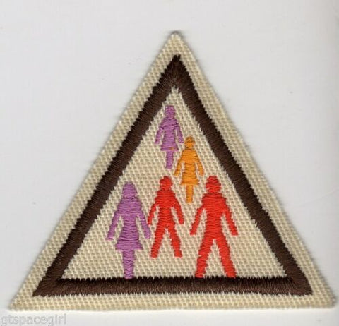 All in the Family, Retired Brownie Girl Scout Try-It Badge, Brown Border