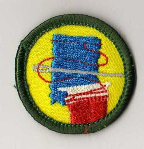 Sew Simple, Retired Green Junior Girl Scout Badge