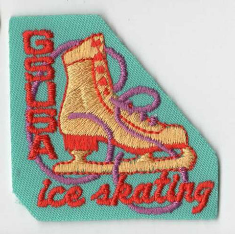 Ice Skating, Girl Scout Fun Patch