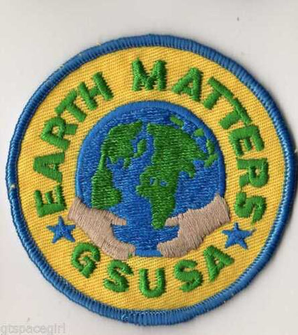 Earth Matters, Contemporary Issue, Girl Scout Program Patch