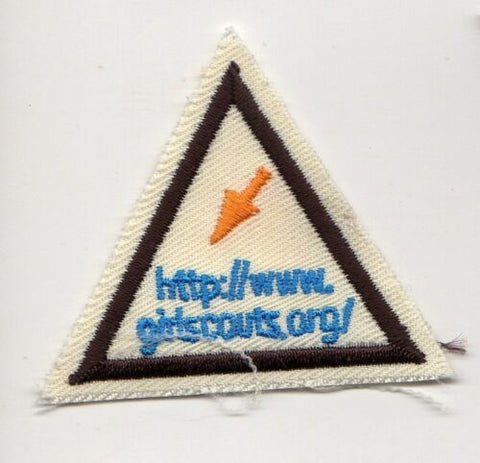 Computer Smarts, Retired Brownie Girl Scout Try-It Badge, Brown Border